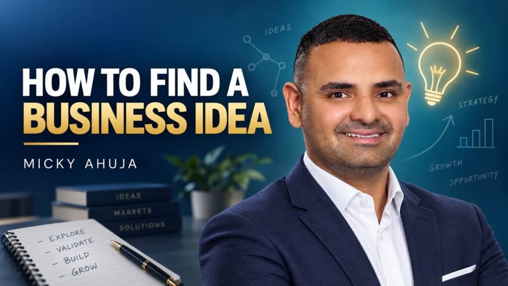 How to Find a Business Idea Practical Guidance from Micky Ahuja